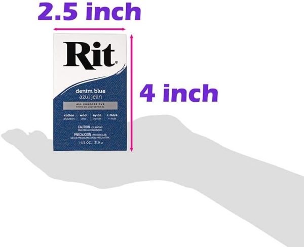 All Purpose Concentrated Rit Dye Powder Single Pack for Clothing, Décor, and Crafts – Denim Blue-1
