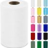 White Tulle Fabric Roll 6 Inch X 100 Yards (300ft) Mesh Tulle Ribbon for Gift Wrapping, Tutus, Wedding, Party Decorations, DIY Crafts-0