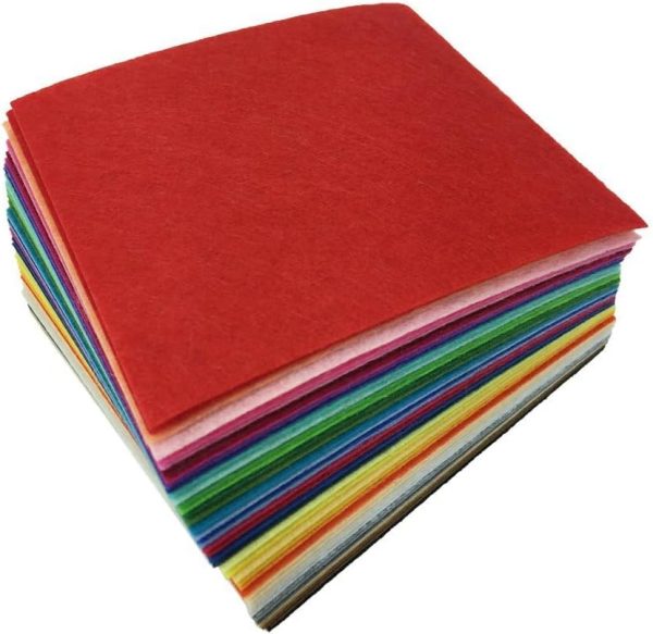 flic-flac 16PCS 8 x 12 inches (20 x 30cm) Assorted Color Felt Fabric Sheets Patchwork Sewing DIY Craft 1mm Thick-4