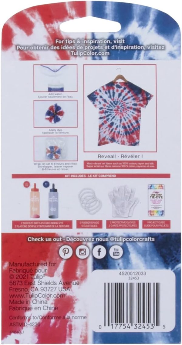 Tulip One Step Tie Dye Kit: Mini Patriotic Kit in Red and Blue (32453) tulip bulbs