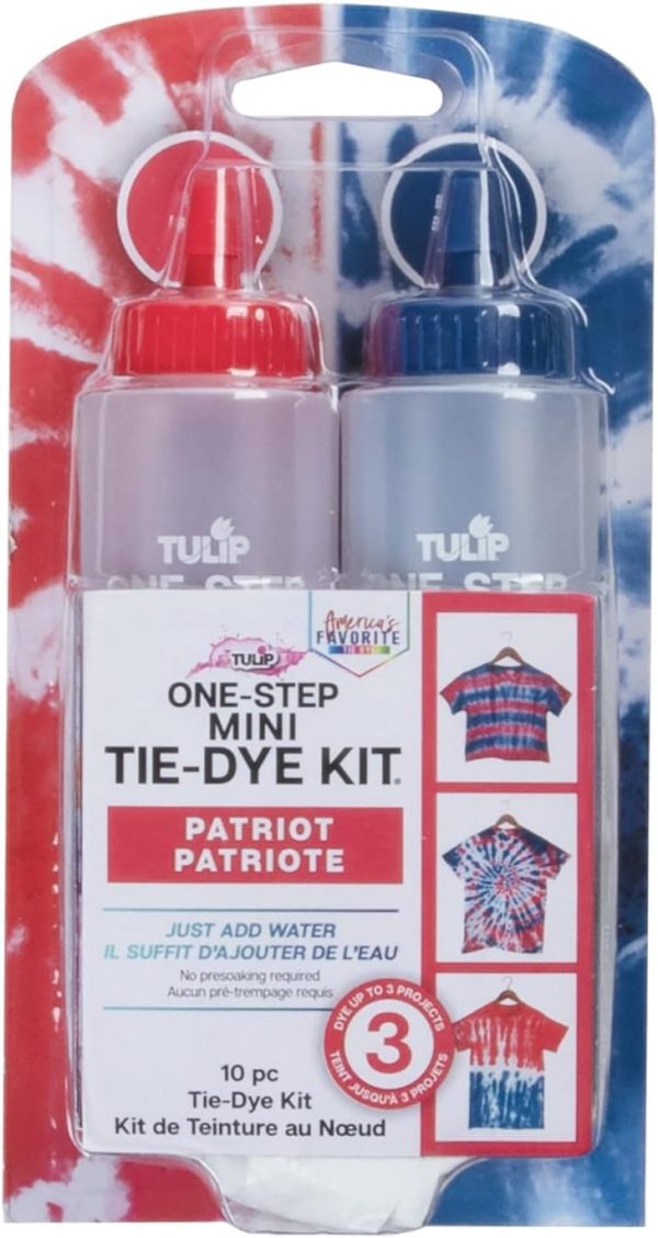 Tulip One Step Tie Dye Kit: Mini Patriotic Kit in Red and Blue (32453) one