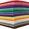 flic-flac 16PCS 8 x 12 inches (20 x 30cm) Assorted Color Felt Fabric Sheets Patchwork Sewing DIY Craft 1mm Thick-1