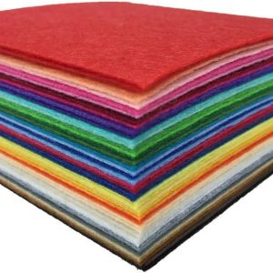 flic-flac 16PCS 8 x 12 inches (20 x 30cm) Assorted Color Felt Fabric Sheets Patchwork Sewing DIY Craft 1mm Thick-0