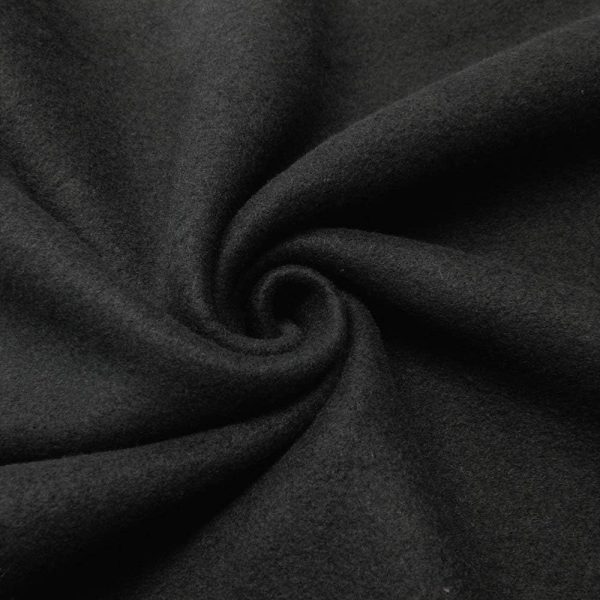 Barcelonetta | Fleece Fabric | Blanket Fabric | 72"X60" | Polar Fleece | Soft, Plush, Anti-Pill | Poncho, Pillow Cover, PJ Pants, Cushion, Liners, Eye Mask (Black, 2 Yards)-0