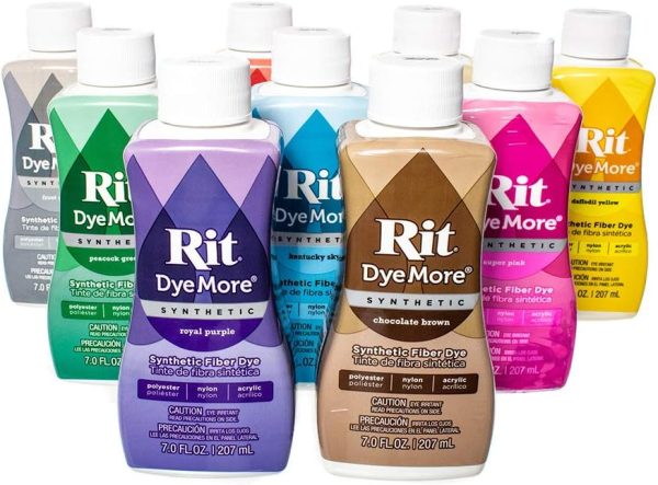 Rit DyeMore 7 Oz. Synthetic Liquid Fiber Dye Single Pack with Plastic Gloves for Clothing, Décor, and Crafts – Graphite-2