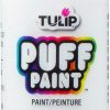 Tulip Puff Fabric Paint , Permanent Craft Paint for Clothes, DIY Projects, Notoxic, 4 fl oz, Shiny White-0