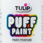Tulip Puff Fabric Paint , Permanent Craft Paint for Clothes, DIY Projects, Notoxic, 4 fl oz, Shiny White-0