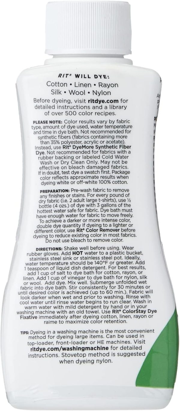 Rit Dye All Purpose Liquid Dye 236ml - Kelly Green RITLD liquidation