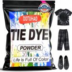 Tie Dye Powder, Black Tie Dye for Clothes, Fabric Dye, Permanent & Washfast Powder Tie Dyes, Creative Dyes for Clothes (Black,2 OZ) powder bowl