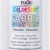 Tulip ColorShot Instant Fabric Spray Paint, Permanent Color Spray-On Fabric Paint, 3oz. White-0