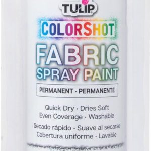 Tulip ColorShot Instant Fabric Spray Paint, Permanent Color Spray-On Fabric Paint, 3oz. White-0