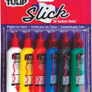 TULIP 17581 Dimensional Metallic Fabric Paint, 6-Pack (Slick), 1.25 oz (TUDFP6PK)-0