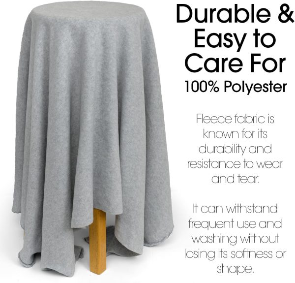 Pico Textiles 2 Yards Bolt - Heather Gray Solid Fleece Fabric - Solid Color Fleece Fabric - Sold by The Bolt - Variety of Colors - Ideal for Sewing Projects and No Sew Fleece Throws-3