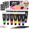 Colorful Fabric Paint Set for Clothes 12 Colors - Permanent Textile Paint Kit for Shoes, Canvas - Non-Toxic Slick Painting Set for Adults, Beginner & Artists-0