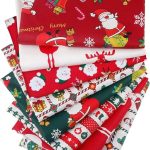 Aubliss 8pcs Fat Quarter Fabric Bundles (100% Cotton - 20'' x 20'') Quilting Cotton Craft Fabric Pre-Cut Squares Sheets for Patchwork Sewing Quilting Crafting-0