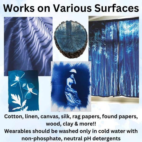 Jacquard Cyanotype Kit – Sun Printing Kit for Paper, Fabric and More, Complete Cyanotype Kit with Pre-Measured Chemicals, Easy-to-Use Cyanotype Chemicals for Cyanotype Fabric, Sunprint Kit Projects-4