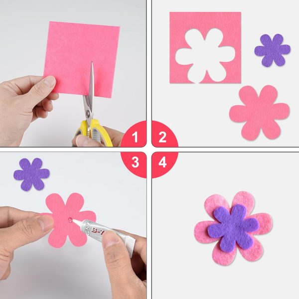 20 Pcs Felt Fabric Sheet 8" x 12" Assorted Color Felt Fabric Sheets for Crafts DIY Handcraft Sewing Squares Patchwork Nonwoven-3