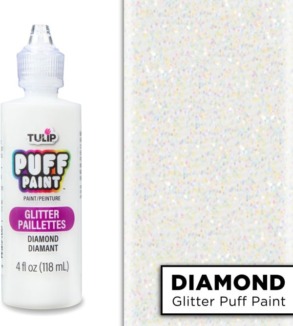 Tulip 16065 Dimensional Fabric Paint 4oz Glitter Diamond, 4 Fl Oz (Pack of 1) Packaging may vary-2