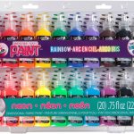 Tulip Puff Paint 20-Color Party Pack, Multi-Surface, Premium Quality, Nontoxic & Waterproof Craft Paint, Permanent on Fabric, Rainbow-0