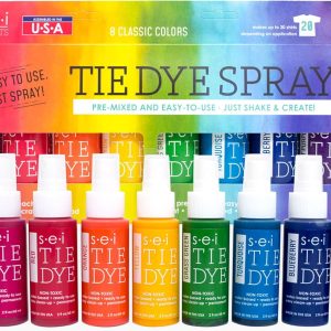 S.E.I. Classic Tie Dye Kit, Fabric Dye Spray Set, Easy Clean Up, Easy Application, Spray Tie Dye Kit - 8 Pack of Colors-0