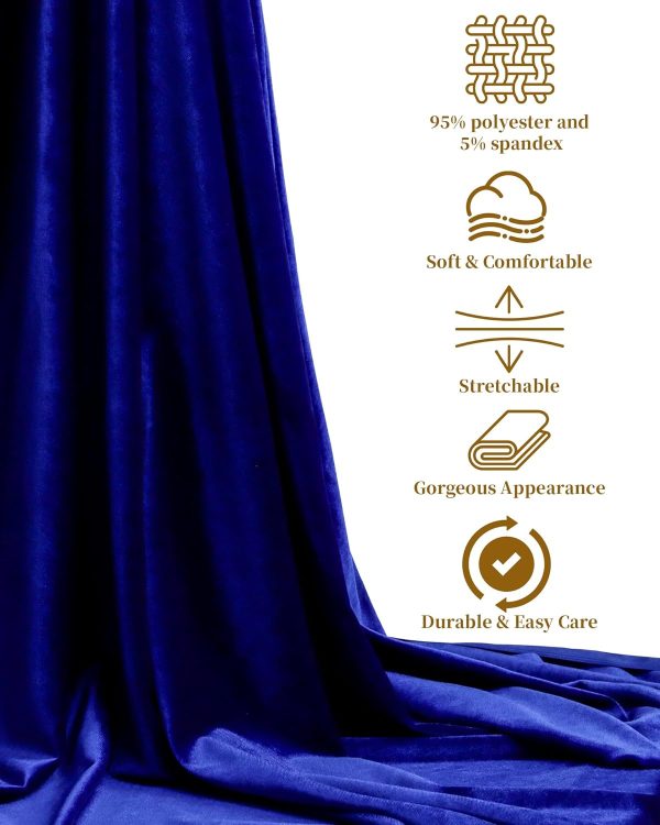 HOTGODEN Stretch Velvet Fabric by The Yard: Red 63" Wide 2 Yards 95% Polyester 5% Spandex Velvet Fabric for DIY Sewing, Upholstery, Apparel, Costume, Craft-3