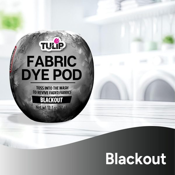 Tulip Fabric Dye Pod Blackout (Black), Permanent Dye for Clothes and Fabric-2