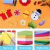 40PCS Felt Fabric Sheets Craft - 4"x 4" Assorted Colors - 1mm Thick Square Nonwoven Felt Fabric for Crafts DIY-4