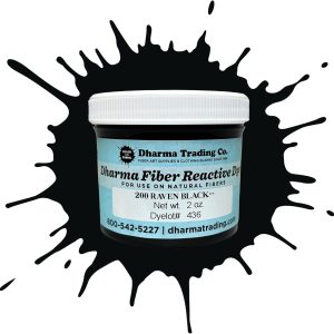 Dharma Fiber Reactive Procion Dye - #1 for Tie-Dye & Ice Dye. Vibrant, Permanent Colors Trusted Since 1969 (Raven Black PR200, 2 oz.)-0