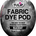 Tulip Fabric Dye Pod Blackout (Black), Permanent Dye for Clothes and Fabric tulip glass