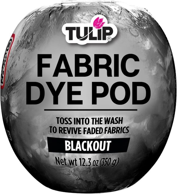 Tulip Fabric Dye Pod Blackout (Black), Permanent Dye for Clothes and Fabric tulip glass