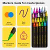 ARTISTRO 24 Dual-Tip Fabric Markers - Fabric Decorating Kit - Permanent for Clothes - Acrylic Paint Pens for Sneakers, Bags, Shoes, Textile, Canvas, Sewing, Craft, DIY - Brush and Fine Tip-3
