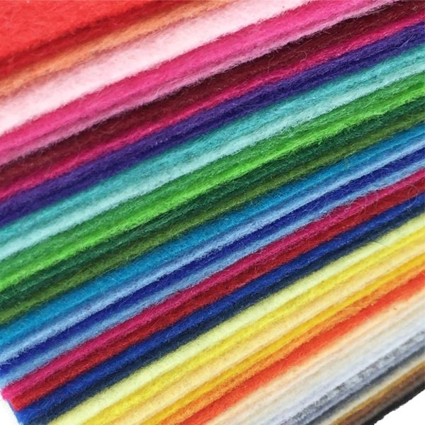 flic-flac 16PCS 8 x 12 inches (20 x 30cm) Assorted Color Felt Fabric Sheets Patchwork Sewing DIY Craft 1mm Thick-3