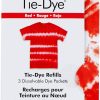 Tulip One-Step Tie-Dye Kit , 3 Fabric Dye Refill Packs, Packs, Red kith