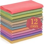 XSEINO 12 Rolls 8"x35" 1.4mm Thick Soft Felt Fabric Sheet 12 Assorted Morandi Series Colors Felt Pack for DIY Craft Sewing Squares Nonwoven Patchwork-0