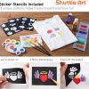 Shuttle Art Fabric Paint, 18 Colors Permanent Soft Fabric Paint in Bottles (60ml/2oz) with Brushes, Palette, Stencils, Non-Toxic Textile Paint for T-Shirts, Shoes, Jeans, Bags, DIY Projects&Art-3
