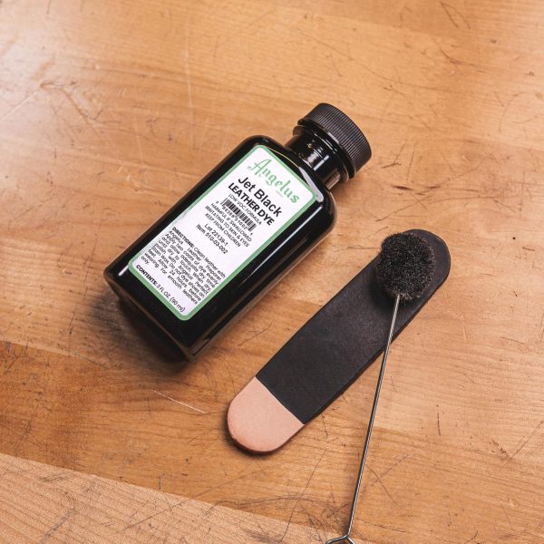 Angelus Leather Dye - Flexible Leather Dye for Shoes, Boots, Bags, Crafts, Furniture, & More 3oz, Dauber Included (Jet Black)-2