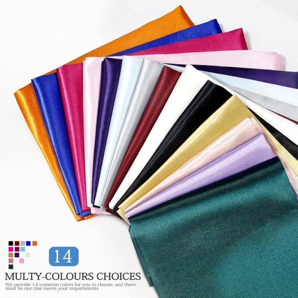 VACVELT Charmeuse Satin Fabric by The Yard, 60 Inch Wide Black Satin Fabric Shiny & Soft Cloth Fabric, Silky Satin Fabric for Bridal Dress, Wedding Decorations, Crafts, Sewing, Draping (1 Yard)-3