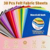 XSEINO 30PCS 8" x 12" 1.4 mm Thick Soft Felt Sheets,30 Assorted Multicolour Series Soft Felt Sheets for DIY Craft Sewing Squares Nonwoven Patchwork xseino water storing crystals