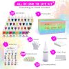 HTVRONT Tie Dye Kit - 32 Vibrant Colors Pre-Filled Bottles Tyedyedye Kit, Permanent Non-Toxic for Large Groups Kids Adults,Tye Fabric Textile Handmade Party(Just Add Water)-2