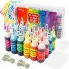 Vanstek Tie Dye Kit, 24 Colors Tie Dye Shirt DIY Fabric Dye for Women, Kids, Men, with Rubber Bands, Gloves, Plastic Film and Table Covers for Family Friends Group Party Supplies vanstek erasable gel pen refills