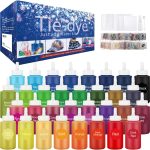 Tie Dye Kit 32 Color All-in-one Clothing Dye Kit, Permanent Fabric Dye for Kids, Adults, Large Group Handmade Party Activity, DIY Bright Neon Tye Dye Accessories coloros