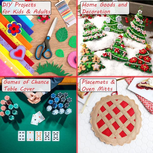 Barcelonetta | Felt Fabric | 72" Wide | 1.6mm Thick | Acrylic & Soft | Felt by The Yard | Felt for DIY Crafts, Projects, Sewing (White, Half Yard)-3