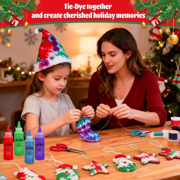 12 Colors Tie Dye Kit, Tie Dye Set for Kids, Pre-Filled Tye Dye Bottles, Non Toxic Permanent Fabric Dye Art Set, Easy DIY Fabric Art - Create Fun-2