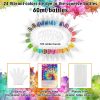 Vanstek Tie Dye Kit, 24 Colors Tie Dye Shirt DIY Fabric Dye for Women, Kids, Men, with Rubber Bands, Gloves, Plastic Film and Table Covers for Family Friends Group Party Supplies kitkat