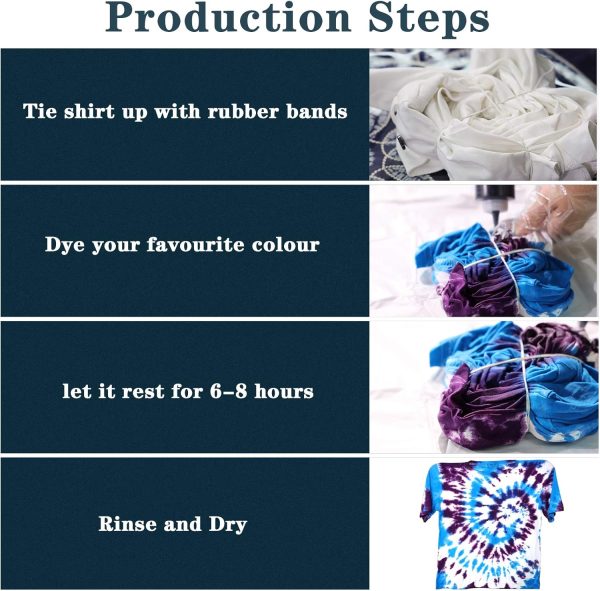 WINSONS Tie Dye Kit, 8 Colours Non Toxic Permanent Fabric Dye Art Set for Kids Women for Homemade Party Creative Group Activities DIY Gift-4