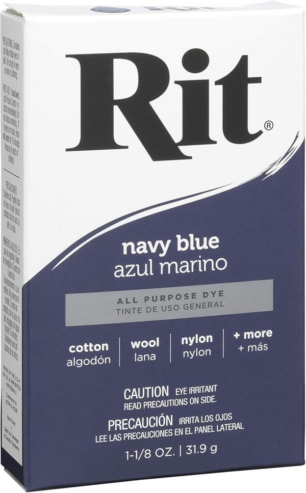 Rit Dye 3-30 Powdered Fabric Dye, Navy Blue-3