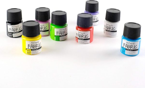 Mont Marte Permanent Fabric Paint Set 8 x 20ml Vivid Colours for Textile, Fabric, T-Shirt, Canvas, Wood, Ceramic, Glass-4