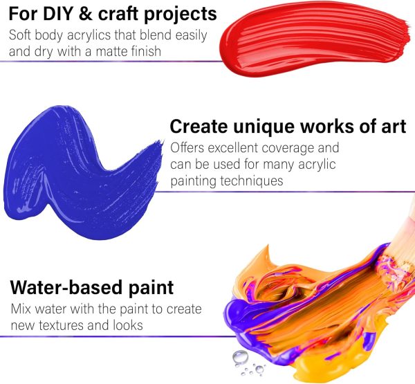 BLUEBIRD Fabric Paint, Vermilion Red, 3.4 Fl Oz, Permanent Fabric Paints for Christmas Decorations, Clothes, Furniture Upholstery-1