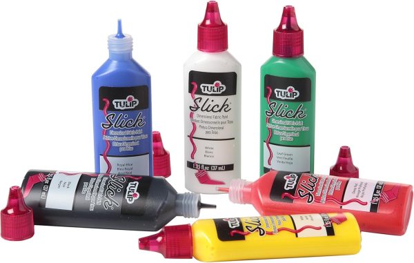 TULIP 17581 Dimensional Metallic Fabric Paint, 6-Pack (Slick), 1.25 oz (TUDFP6PK)-2