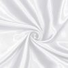 Homiest White Satin Fabric by The Yard, 1 Yard x 58 Inch Charmeuse Satin Fabric Silky & Shiny Cloth Fabric, Smooth Bridal Satin Fabric for Wedding Dress, Clothing Making, DIY Crafts, Sewing-0